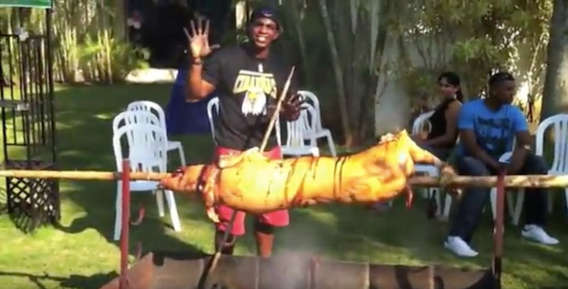 Illustration for article titled Yoenis Cespedes Plans To Eat His $7,000 Pig